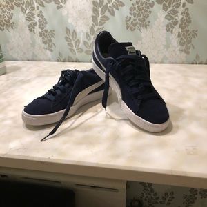 Puma Blue Suede Sneakers